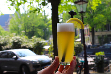 Cold Blond in a street bar in Amsterdam (Netherlands)