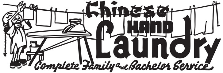 Chinese Hand Laundry  - Retro Ad Art Banner