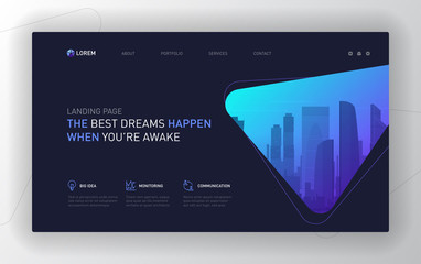 Landing page template for business