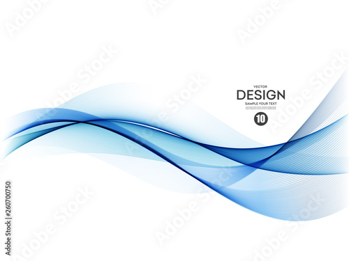 Fotomural Abstract colorful vector background, color wave for design brochure, website, flyer
