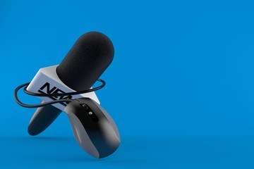 Sticker - Interview microphone with computer mouse