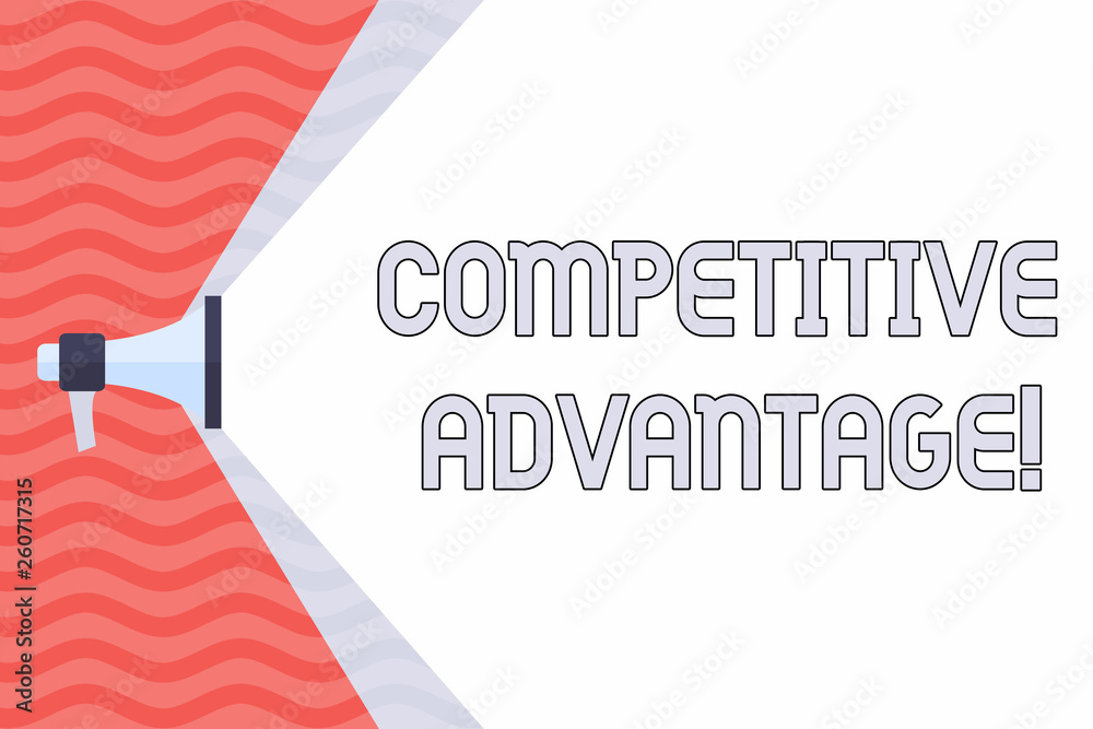 Handwriting text Competitive Advantage. Conceptual photo Condition that ...