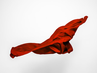 abstract red fabric in motion