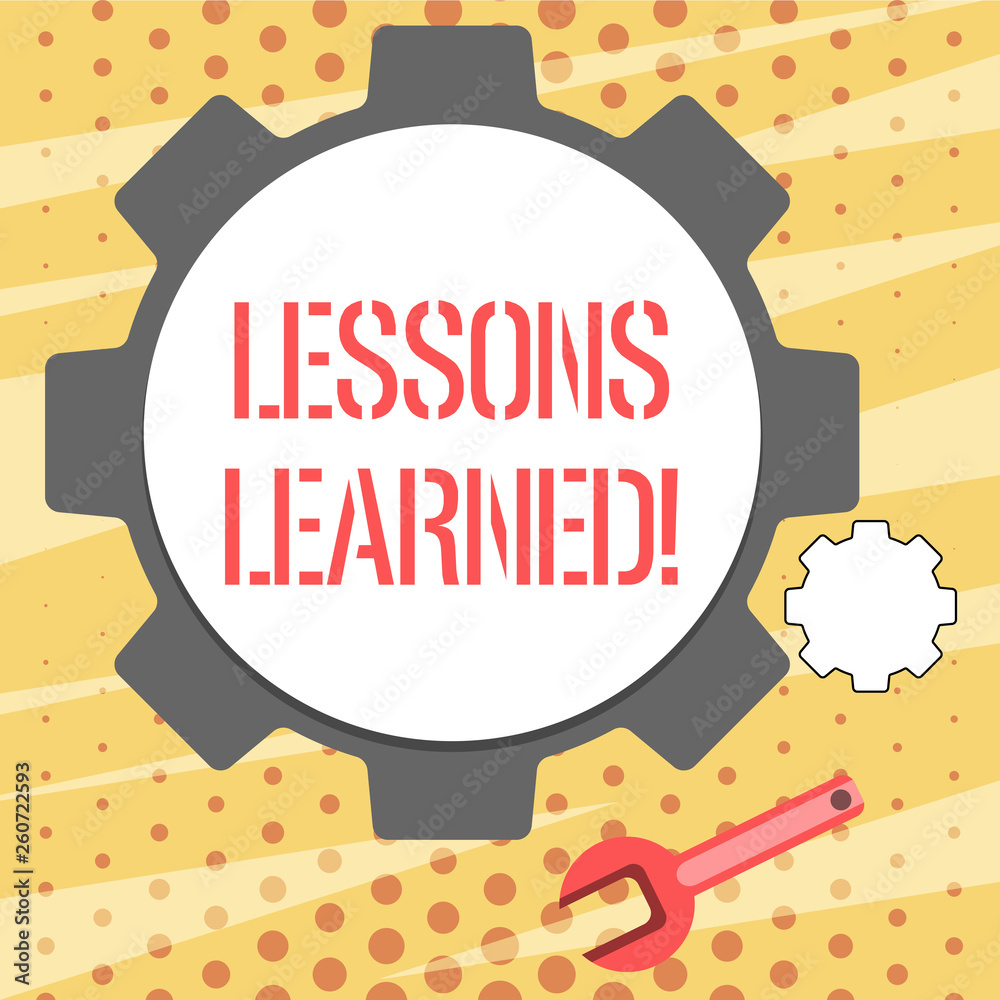 Conceptual hand writing showing Lessons Learned. Concept meaning ...