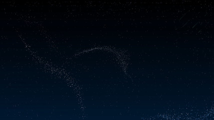 Wall Mural - starry sky and northern lights