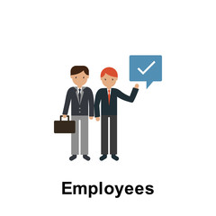 Poster - Employees color icon. Element of business illustration. Premium quality graphic design icon. Signs and symbols collection icon for websites, web design, mobile app