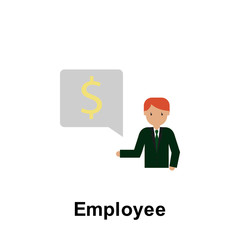 Poster - Employee color icon. Element of business illustration. Premium quality graphic design icon. Signs and symbols collection icon for websites, web design, mobile app