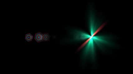 cyan lens flare