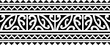 Polynesian maori tattoo sleeve pattern vector, samoan forearm and foot design, maori bracelet armband tattoo tribal, band fabric seamless ornament