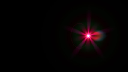 magenta lens flare