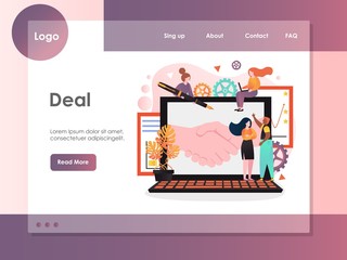 Poster - Deal vector website landing page design template
