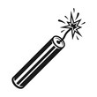 Dynamite burning stick vector design object