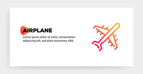 Poster - AIRPLANE ICON CONCEPT