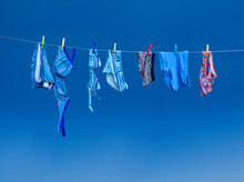 Swimsuit Laundry On The Clothes Line