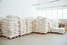Storage With Bags Of Flour.