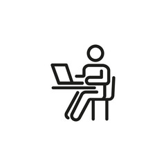 Poster - Campus student line icon