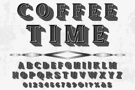vintage fontColorful Comics Retro Typeface. Vector Illustration