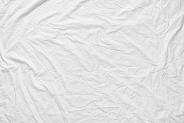 Wall Mural - White fabic texture wrinkled texture ,Soft focus white fabic crumpled from bedding sheet use us background