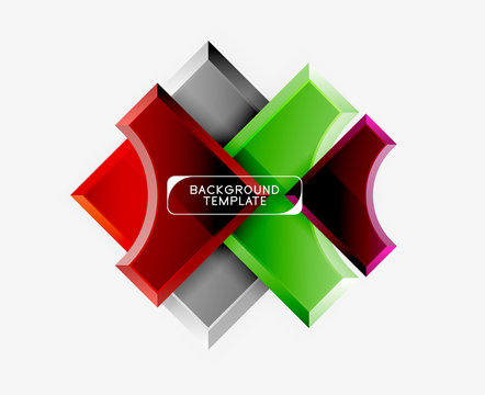 Geometrical 3d shapes background