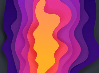 Poster - Vivid color abstract geometric background. Fluid vector shapes