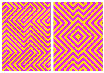 Fototapete - Stylish geometric vintage label in abstract style.