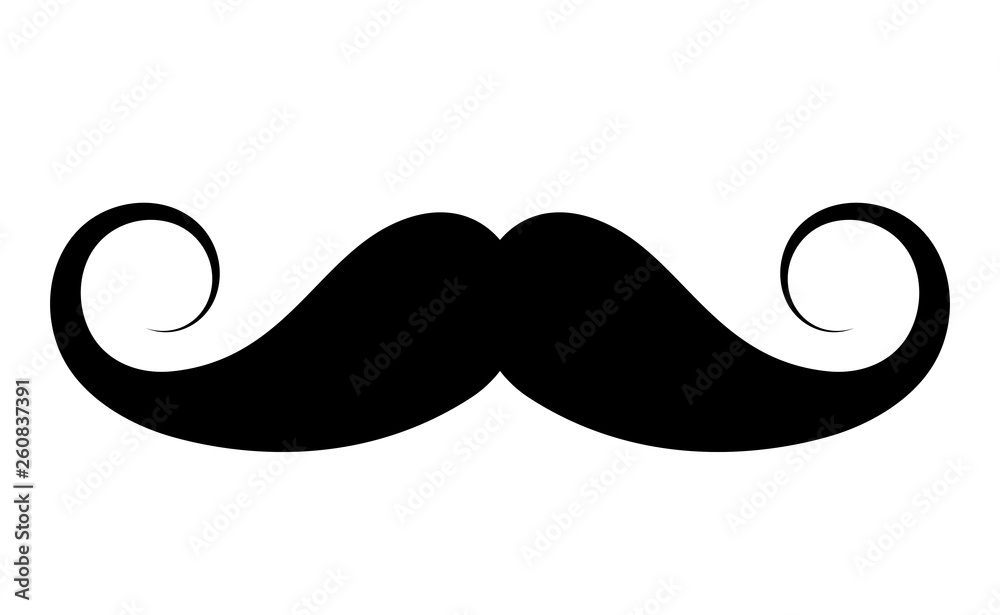 Retro style moustache icon - obrazy, fototapety, plakaty 