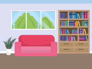 Canvas Print - furniture room cartoon