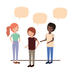 Sticker - group of people with speech bubble character