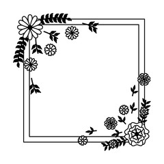 Wall Mural - flowers badge decoration