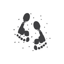 Bare Foot Print Natural Life Symbol Vector