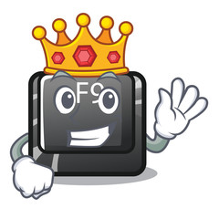 Sticker - King button f9 on a cartoon computer