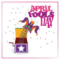 Wall Mural - April fools day card