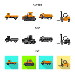 Wall Mural - Vector illustration of build and construction symbol. Set of build and machinery stock vector illustration.