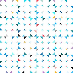 Poster - Colorful Geometric Seamless Pattern with Squares and Triangles. Vector Minimal Background