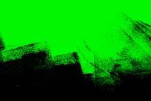 Green Black Paint Brush Strokes Background 
