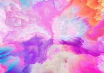 Fototapete - Bright Colorful Background with Watercolor Splashes. Abstract Holi Paint Texture. Rainbow Colored Banner Design