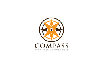 Wall Mural - compass logo and icon vector illustration design template