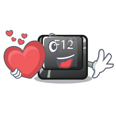 Sticker - With heart button f12 in the cartoon shape