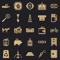 Poster - Prudence icons set. Simple set of 25 prudence vector icons for web for any design