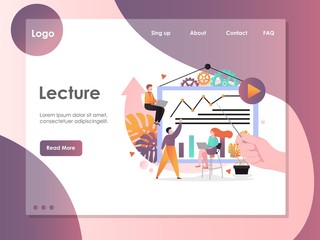 Poster - Lecture vector website landing page design template