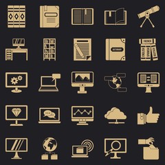 Poster - Explorer icons set. Simple set of 25 explorer vector icons for web for any design