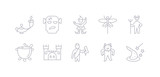 Fototapeta Młodzieżowe - simple gray 10 vector icons set such as wizard, yeti, zeus, castle, cauldron, devil, dragonfly. editable vector icon pack