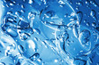 © Paweł Michałowski - Blue water gel pattern background. Abstract round bubble shapes fizzy liquid background.