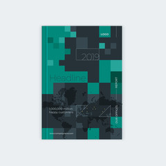 Wall Mural - minimalistic brochure template design. flyer, booklet, annual report cover template. modern abstract