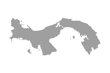 Wall Mural - Vector map Panama. Isolated vector Illustration. Black on White background.