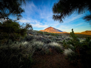 A Spectacular view to the Pico del Teide volcano in Tenerife national park, Canary Island, Spain