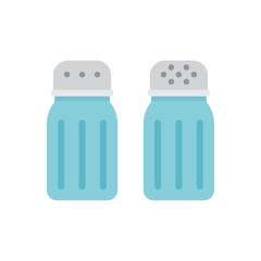 Wall Mural - Glass salt and pepper shakers icon set.