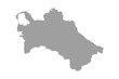 Turkmenistan vector contour map