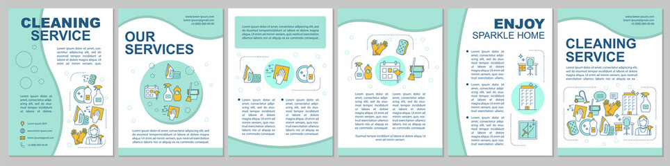 Wall Mural - Cleaning service brochure template layout