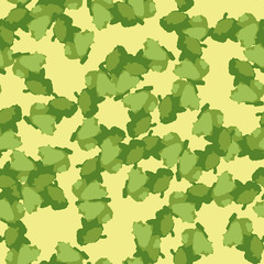 Spring camouflage of various shades of green and yellow colors